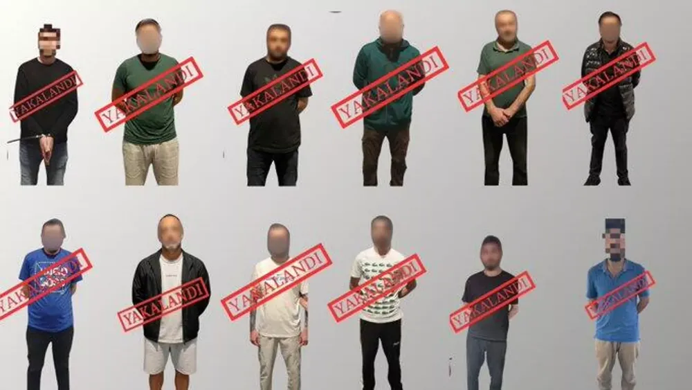 ULUSAL SEVİYE VE KIRMIZI BÜLTENLE ARANAN 12 KİŞİ YAKALANDI